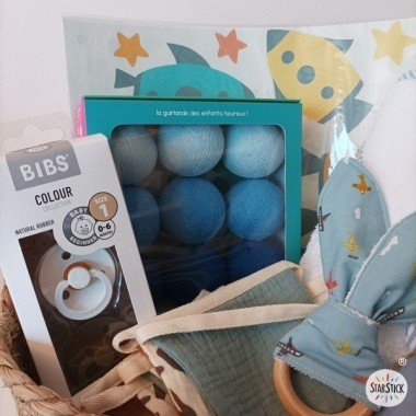 Cistella regal per a nadons - Canastilla Welcome Baby - Blau