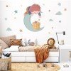Stickers murales - Garçon sur la lune - Décoration pour enfants