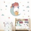 Stickers murales - Garçon sur la lune - Décoration pour enfants
