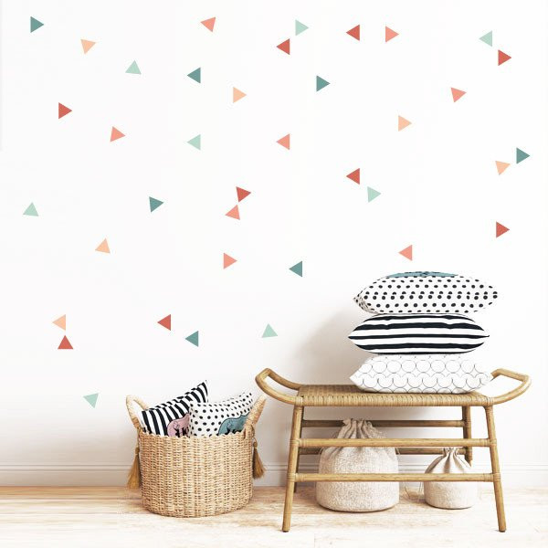 Vinils decoratius Triangles Terra - Decoració infantil i juvenil