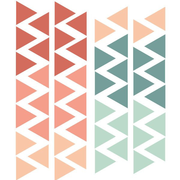 Wall decals - Triangles combination Terre - Children and youth decoration