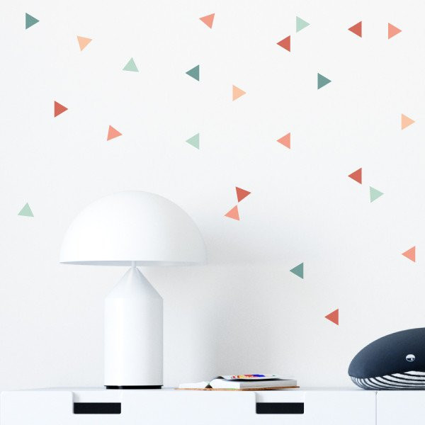 Vinilos decorativos Triángulos Tierra - Decoración infantil y juvenil