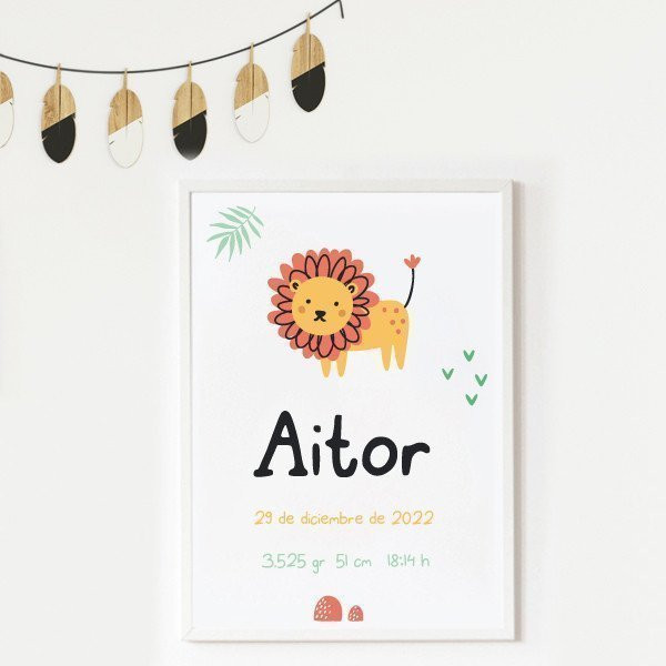 Quadres nadó naixement - Model Lleó