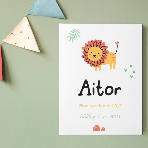 Quadres nadó naixement - Model Lleó