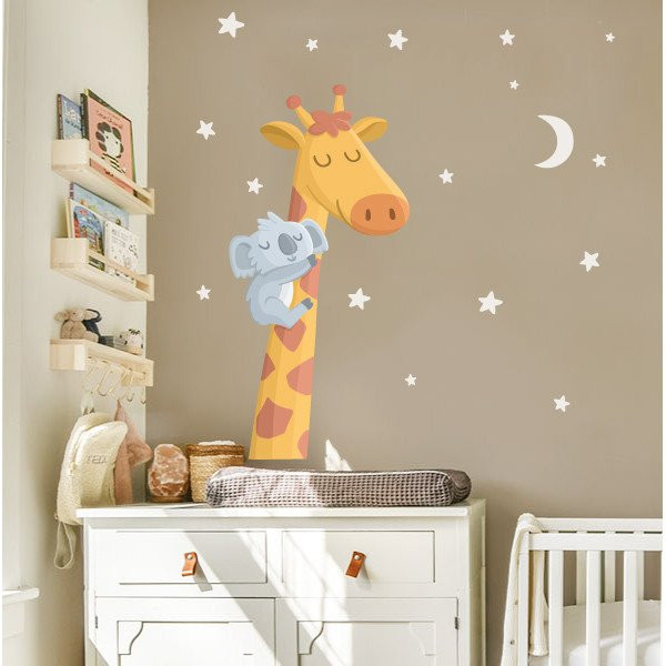 Children’s decoration - Giraffe with koala - Wall decals