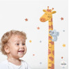 Measuring wall decal - Giraffe with koala - Children’s decoration