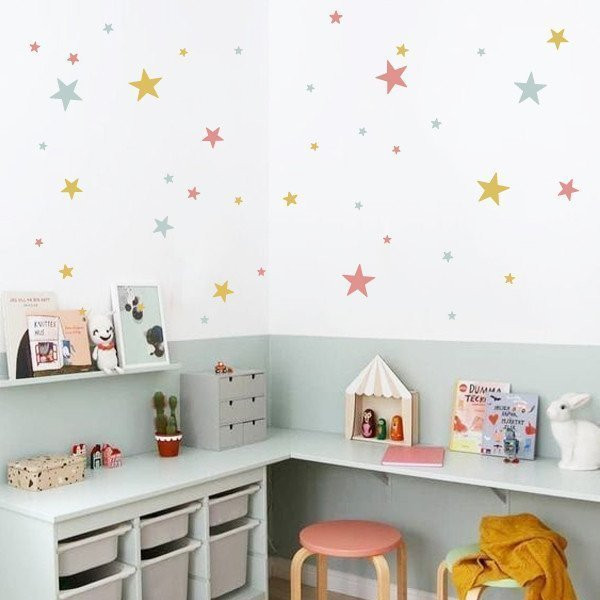 Wall decals with stars - Children's wall stickers 85 Stars 3 Colors to choose from - Children's room decoration