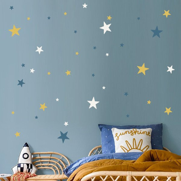 Wall decals with stars - Children's wall stickers 85 Stars 3 Colors to choose from - Children's room decoration