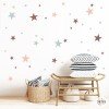 Stickers décoratifs avec étoiles - 85 Etoiles 3 Couleurs au choix - Décoration murale chambre enfant