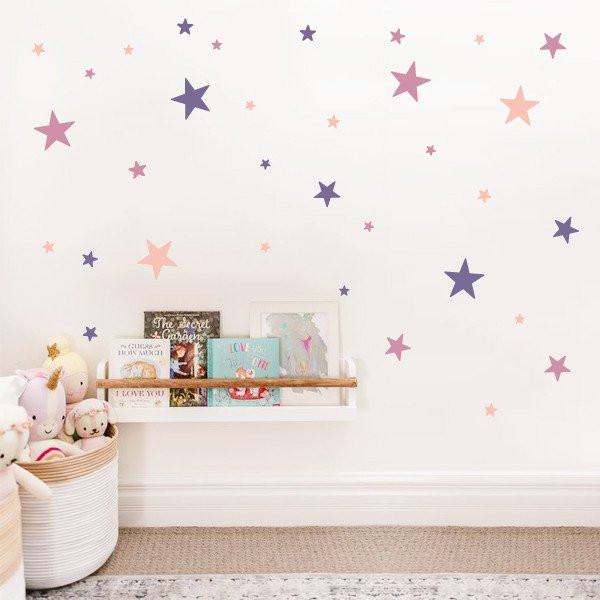 Vinilos decorativos con estrellas - Vinilo infantil 85 Estrellas 3 Colores a elegir