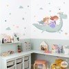 Vinil infantil - Drac amb dues princeses - Decoració infantil per a germanes
