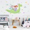 Decorative stickers for children - Dragon with princess and knight - Decoration for siblings