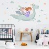Decorative stickers for children - Dragon with princess and knight - Decoration for siblings
