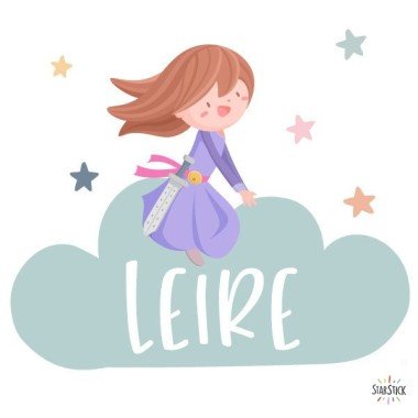 Princesse courageuse - Stickers personnalisés pour enfants