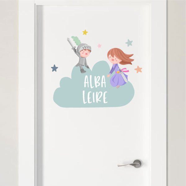 Customize children's spaces - Knight and princess - Name stickers