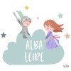 Personnalisez les espaces enfants - Chevalier et princesse - Stickers avec prénom