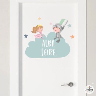 Customize children's spaces - Knight and princess - Name stickers