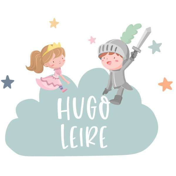 Customize children's spaces - Knight and princess - Name stickers