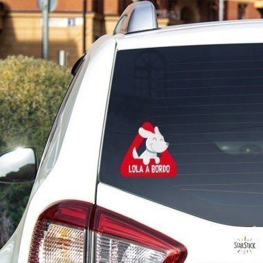 Customizable - Dog on board - Stickers for cars