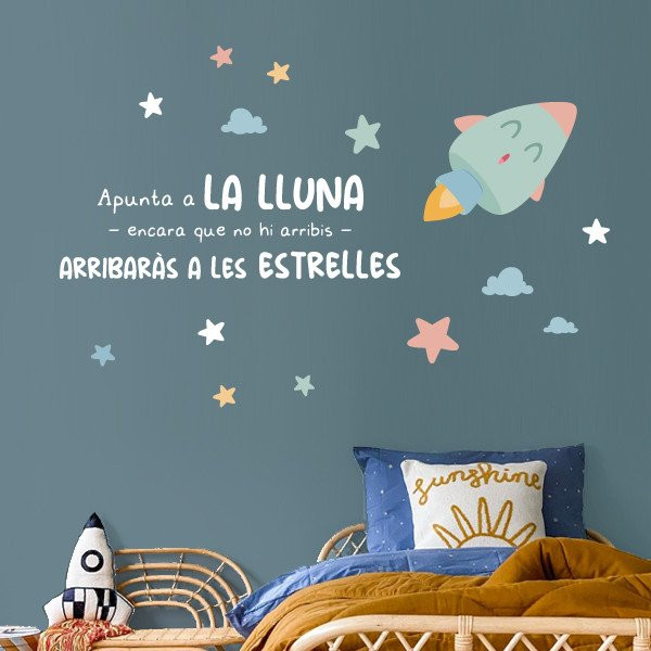 Arribaràs a les estrelles - Vinils infantils - Frases decoratives