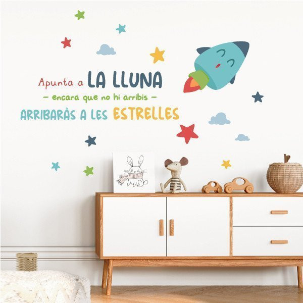 Tu atteindras les étoiles - Stickers pour enfants - Phrases décoratives