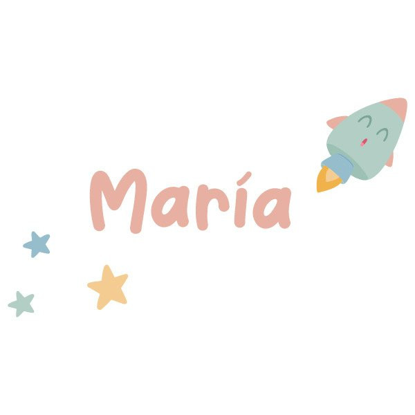 Llegarás a las estrellas - Decoración infantil personalizada con el nombre