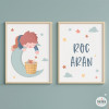 Làmines infantils personalitzables. Nen a la lluna. Decoració infantil