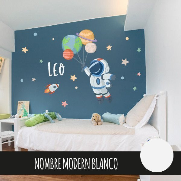 Children's wall stickers - Astronaut with planets - Children's room decoration