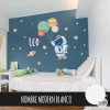 vinilos infantiles astronauta decoracion habitacion bebe niño pared