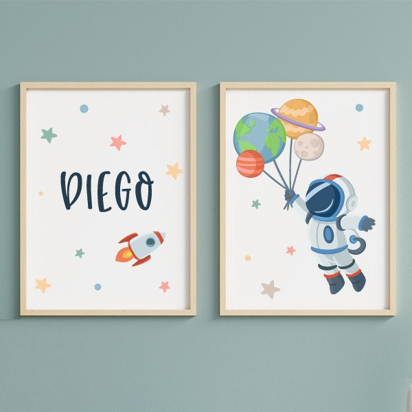 Custom children’s pictures - Astronaut with planets