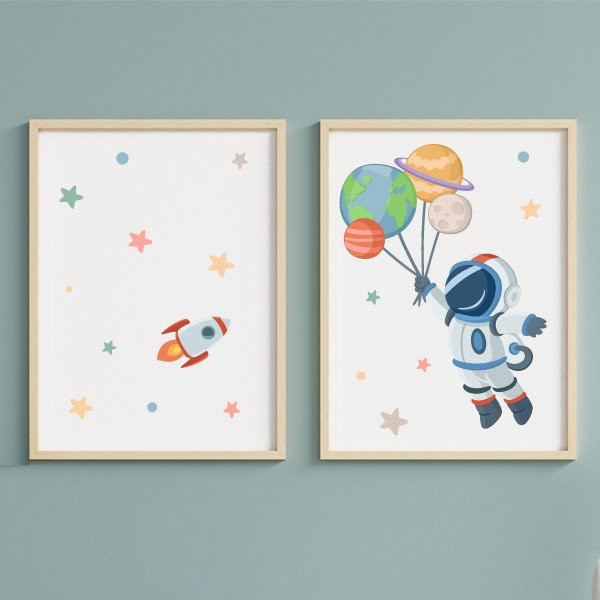 Custom children’s pictures - Astronaut with planets
