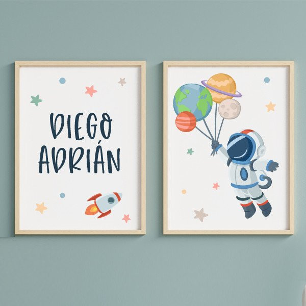 Custom children’s pictures - Astronaut with planets