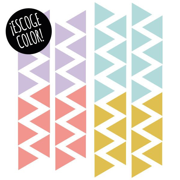Créez votre propre combinaison de couleurs ! - Sticker avec triangles