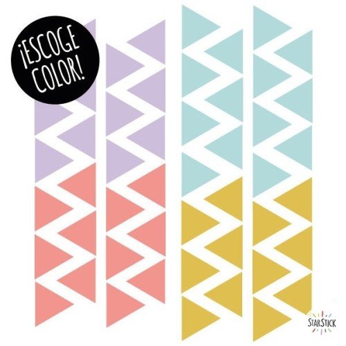 ¡Crea tu propia combinación de colores! - Vinilo con triángulos