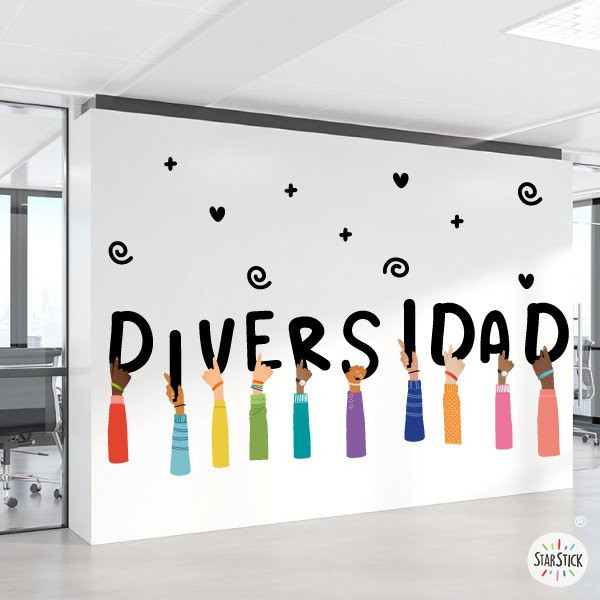 Choisissez la langue! Diversité - Stickers décoratifs pour écoles et instituts