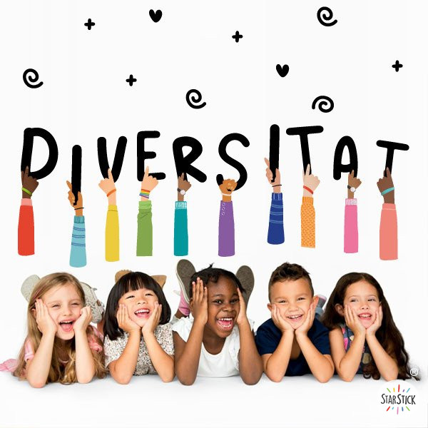 Choisissez la langue! Diversité - Stickers décoratifs pour écoles et instituts