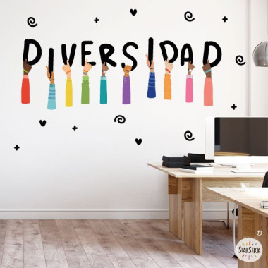 ¡Elige idioma! Diversidad - Vinilos decorativos para escuelas e institutos