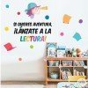 Tria idioma! Decoració escoles i instituts en català - Llença't a la lectura - Vinils amb frases per a escoles i instituts