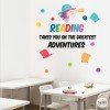 Decoración escuelas - Lánzate a la lectura - Vinilos con frases para decorar bibliotecas, escuelas e institutos