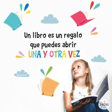 A book is a gift - Wall decals for schools and institutes