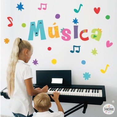 Décoration scolaire - Musique - Sticker décoratif collection Happy
