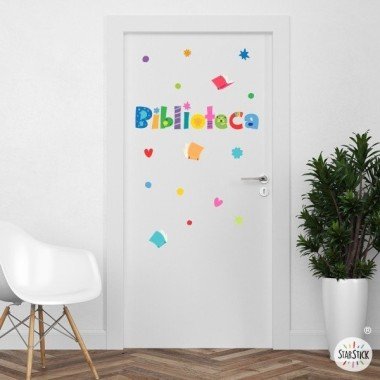 School decoration - Library - Wall stickers Happy collection