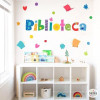 Ideas decorativas para Biblioteca - Vinilos educativos - Colección Happy para bibliotecas