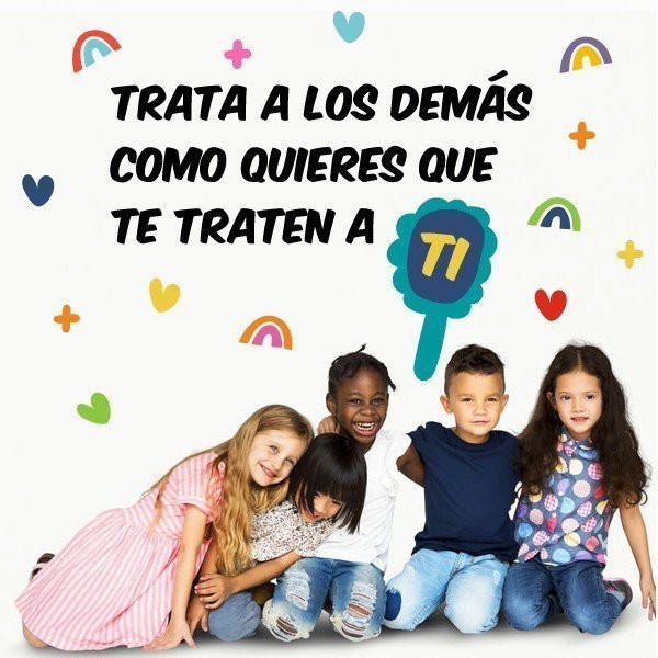 Trieu idioma! Vinils educatius en català - Tracta als altres com vols que et tractin a tu
