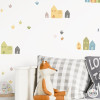 Papel pintado infantil Autoadhesivo paredes y muebles - Casitas