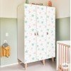 Papel pintado infantil de lunas y estrellas.