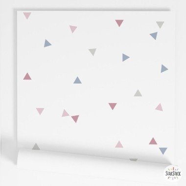 Papers pintats infantils - Triangles Rosa