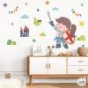 Wall stickers for girls - Medieval knight - Children's decoration