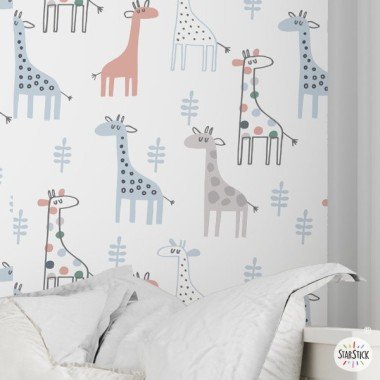 Girafes - Papers infantils per a paret i mobles