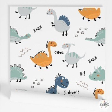 Playful dinosaurs - Children's wallpapers and furniture
